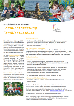 Quelle: Erzbischöfliches Seelsorgeamt Freiburg - Bildungshäuser und Familienferienstätten Bild Infoblatt Familienförderung 2025