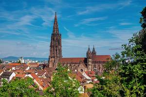 Ansicht von Freiburg im Breisgau mit Blick auf das Münster