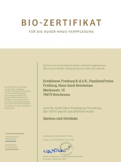Bio Zertifikat Haus Insel Reichenau