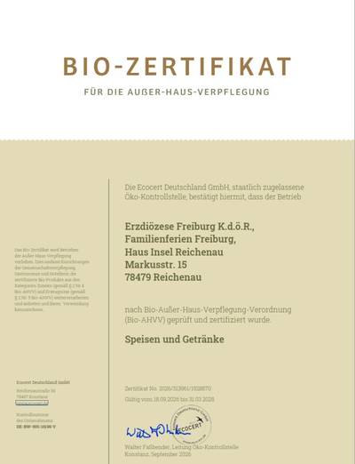 Bio Zertifikat Haus Insel Reichenau neu
